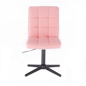 Židle TOLEDO na černém kříži - růžová