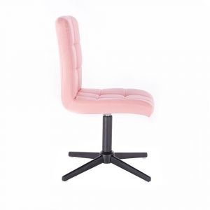 Židle TOLEDO na černém kříži - růžová
