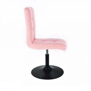 Kosmetická židle TOLEDO na černém talíři - růžová