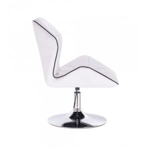 Židle MILANO MAX na stříbrném talíři - bílá