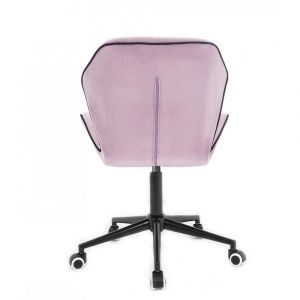 Židle MILANO MAX VELUR na černé podstavě s kolečky - fialový vřes