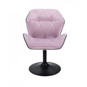 Židle MILANO MAX VELUR na černém talíři - fialový vřes