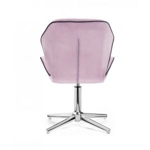 Židle MILANO MAX VELUR na stříbrném kříži - fialový vřes