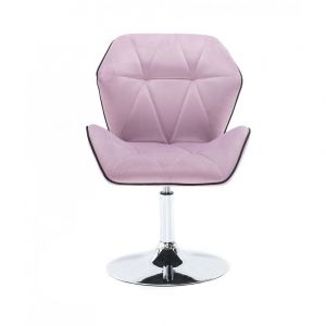 Židle MILANO MAX VELUR na stříbrném talíři - fialový vřes