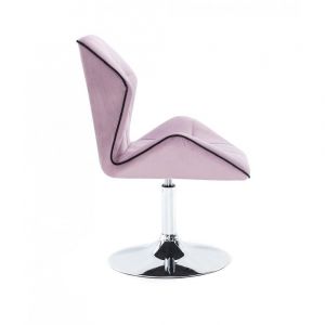 Židle MILANO MAX VELUR na stříbrném talíři - fialový vřes
