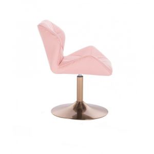Židle MILANO na zlatém talíři - růžová