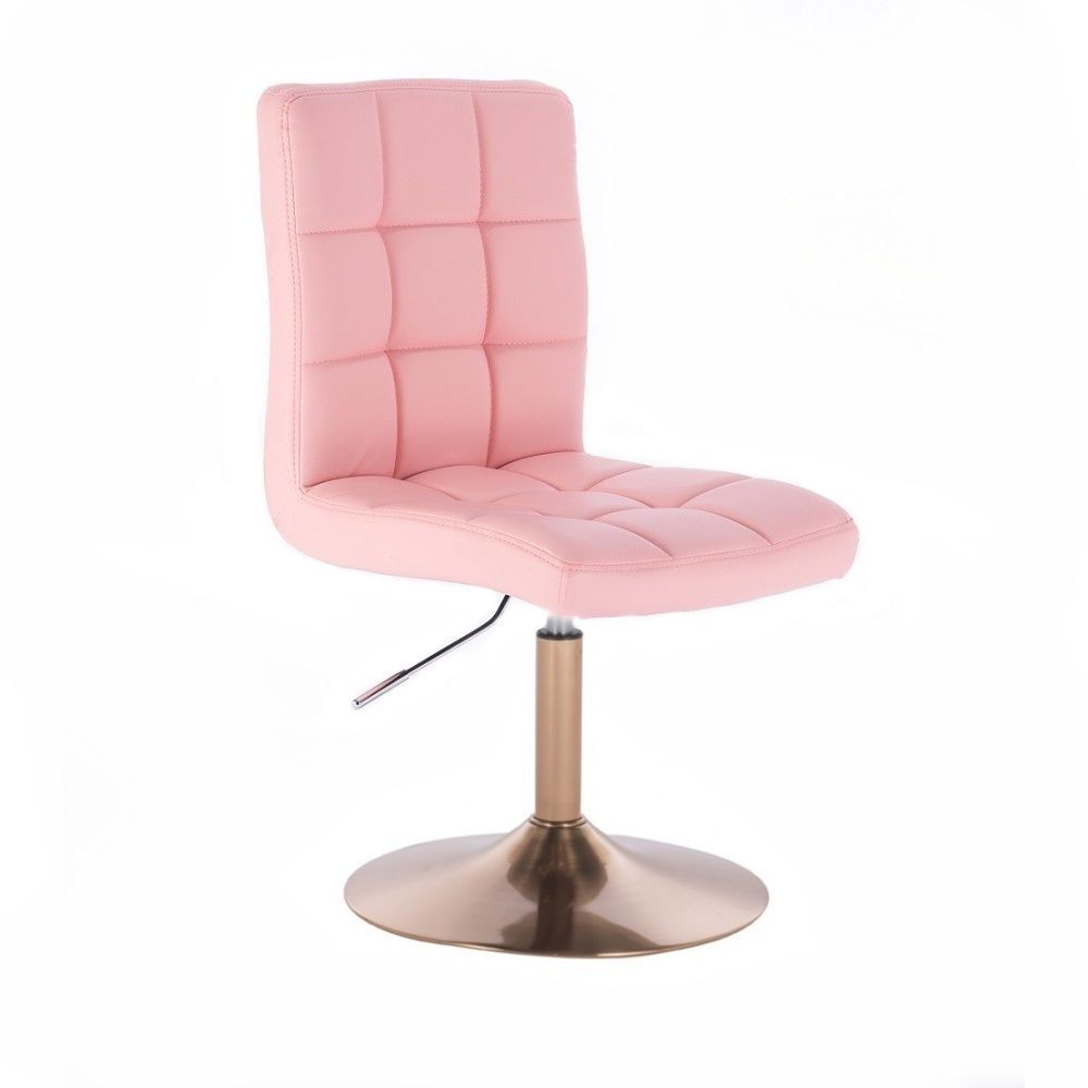 Židle TOLEDO na zlatém talíři - růžová