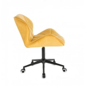 Nabízíme široký sortiment židlí a křesel, herní ži Židle MILANO VELUR na černé podstavě s kolečky - žlutá LuxuryForm