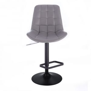 Barová židle PARIS na černém talíři - šedá