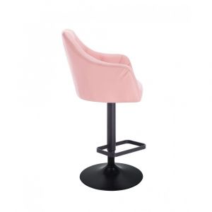 Barová židle ROMA na černém talíři - růžová