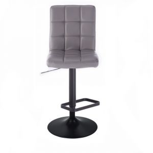 Barová židle TOLEDO na černém talíři - šedá