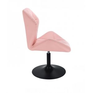 Kosmetická židle MILANO MAX na černém talíři - růžová