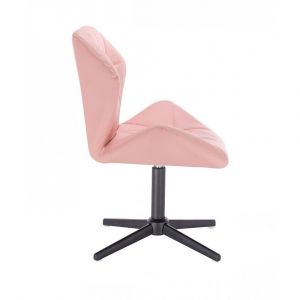 Židle MILANO MAX na černém kříži - růžová