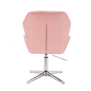 Židle MILANO MAX na stříbrném kříži - růžová
