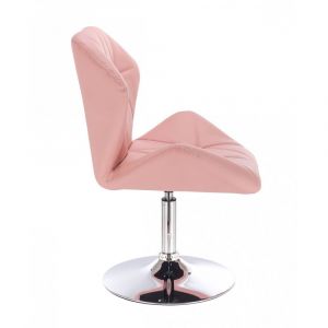 Židle MILANO MAX na stříbrném talíři - růžová