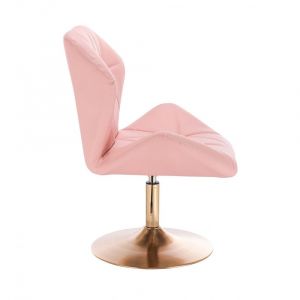 Židle MILANO MAX na zlatém talíři - růžová