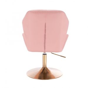 Židle MILANO MAX na zlatém talíři - růžová