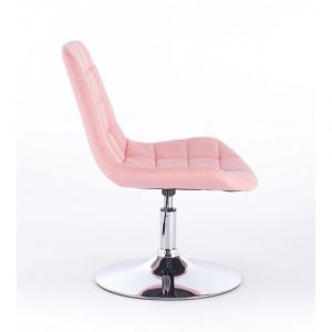 Židle PARIS na kulaté podstavě růžová