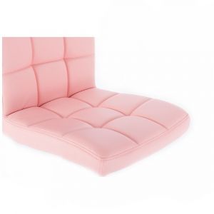 Židle TOLEDO na černé podstavě s kolečky - růžová