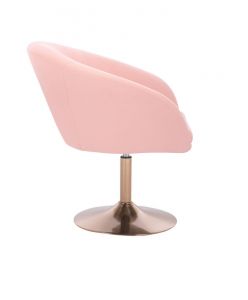 Kosmetická židle VENICE na zlatém talíři - růžová