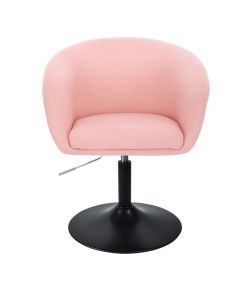Židle VENICE na černém talíři - růžová
