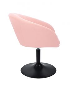 Židle VENICE na černém talíři - růžová