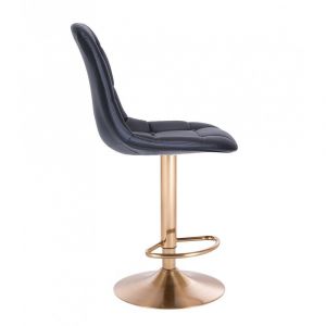 Barová židle SAMSON na zlatém talíři - černá