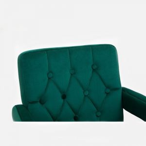 Židle BOSTON VELUR na černém kříži - zelená