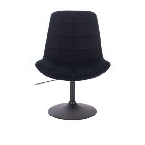 Židle PARIS VELUR na černém talíři - černá