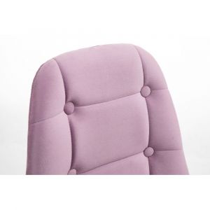 Židle SAMSON VELUR na černé podstavě s kolečky - fialový vřes