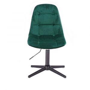 Židle SAMSON VELUR na černém kříži - zelená
