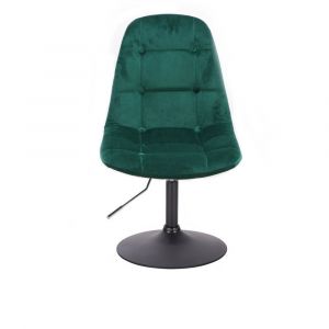 Židle SAMSON VELUR na černém talíři - zelená