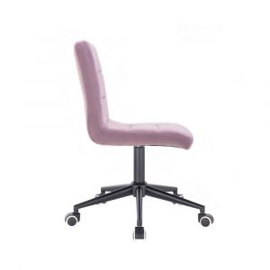 Židle TOLEDO VELUR na černé podstavě s kolečky - fialový vřes