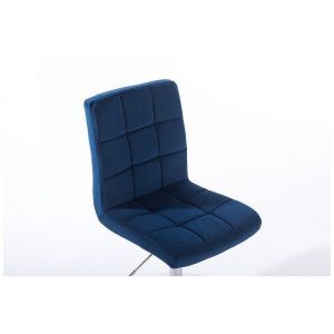Židle TOLEDO VELUR na černém kříži - modrá