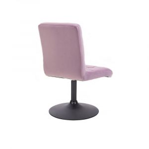 Židle TOLEDO VELUR na černém talíři - fialový vřes