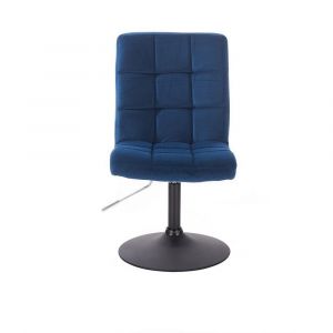 Židle TOLEDO VELUR na černém talíři - modrá