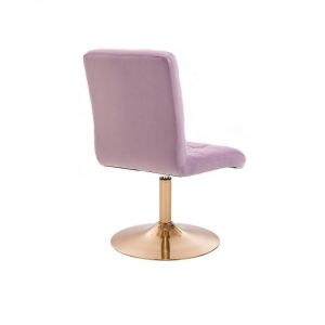 Židle TOLEDO VELUR na zlatém talíři - fialový vřes
