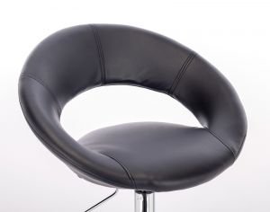Židle NAPOLI na černé podstavě s kolečky - černá