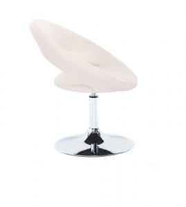 Židle NAPOLI na stříbrném talíři - bílá