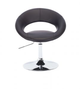 Židle NAPOLI na stříbrném talíři - černá