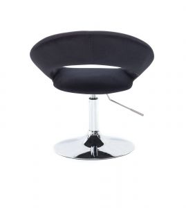 Židle NAPOLI VELUR na stříbrném talíři - černá