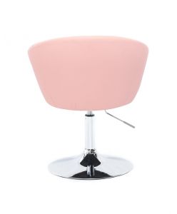 Židle VENICE na stříbrném talíři - růžová