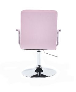 Židle VERONA VELUR na stříbrném talíři - fialový vřes