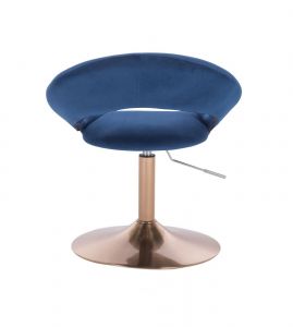 Nabízíme široký sortiment židlí a křesel, herní ži Židle NAPOLI VELUR na zlatém talíři - modrá LuxuryForm