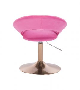 Židle NAPOLI VELUR na zlatém talíři - růžová