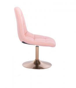 Kosmetická židle SAMSON na zlatém talíři - růžová