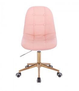 Židle SAMSON na zlaté základně s kolečky - růžová