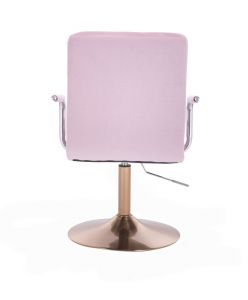 Židle VERONA VELUR na zlatém talíři - fialový vřes