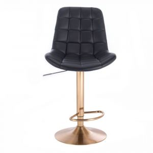 Barová židle PARIS na zlatém talíři  - černá