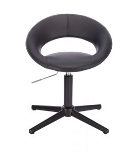 Kosmetická židle NAPOLI na černém kříži - černá